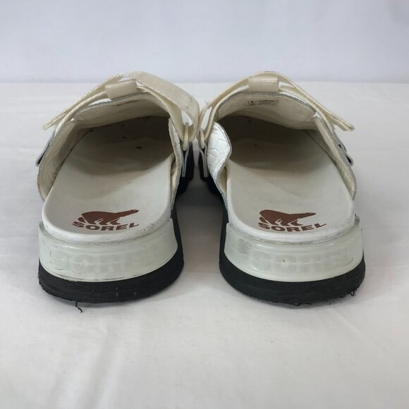 SOREL ~ WOMENS 9 ~ WHITE VIIBE SLIP ON CLOG MULE - Picture 7 of 9
